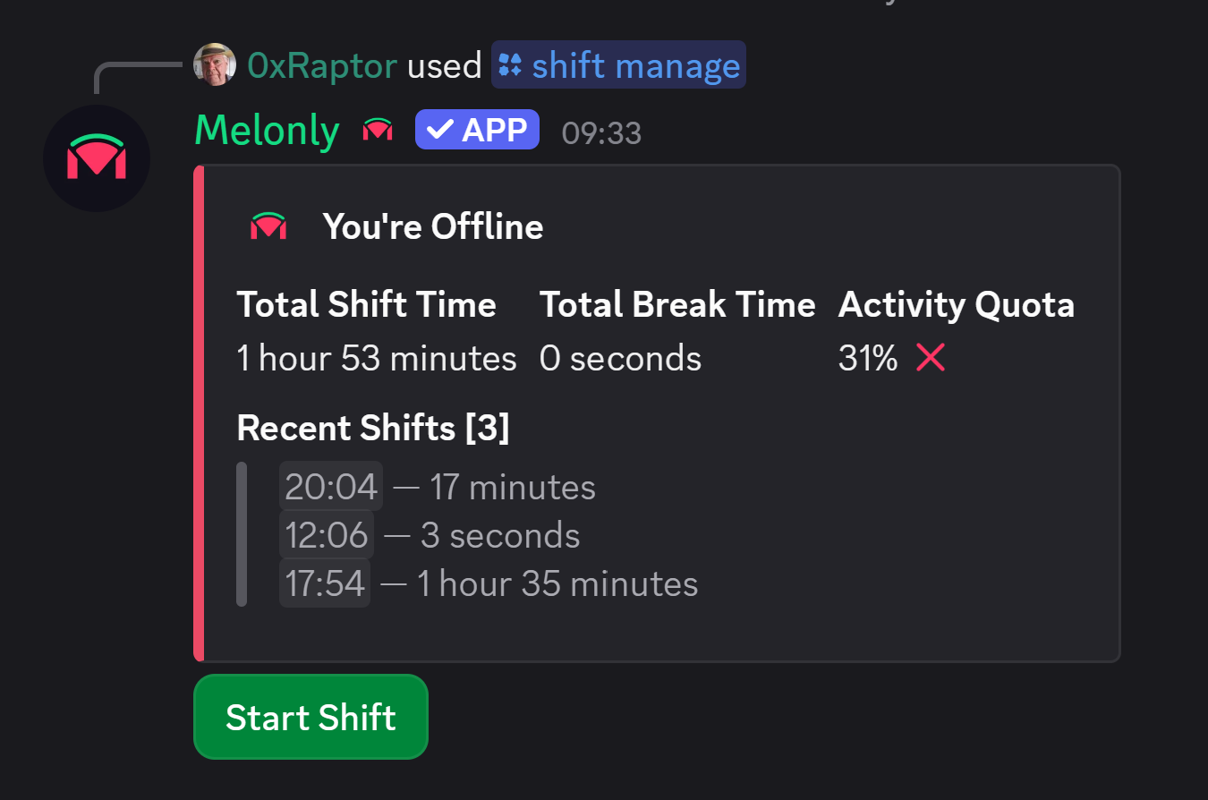 Manage Shifts